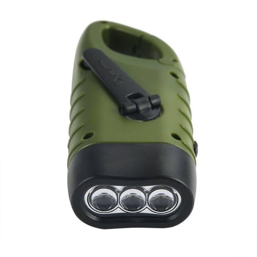 Hand Crank Solar Powered Flashlight Emergency Rechargeable LED Flashlight 2 Pack